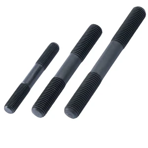 DIN939 45# Steel Double Thread Rod Bolts M6-M48 Column Mold Platen Middle Head Screw Studs and Threaded Rods Double Threaded