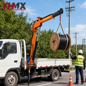 1T Folding Hydraulic Truck Crane 360 Degree Rotating Lifting Equipment For Pickup