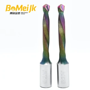 BoMeiJK High Strength Carbide Welded Center Drill Bit with DLC Coating 10mm Shank 70mm Length for Copper & Aluminum Honeycomb