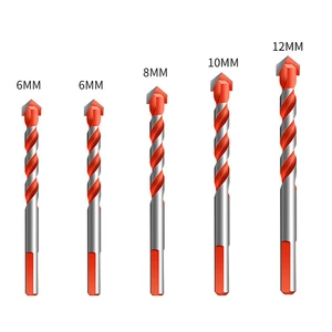 Multifunctional Triangle Twist Drill Bits Tile Drill Bit Set for Glass Concrete