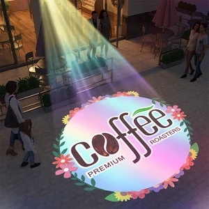 Free Custom Logo Gobo Projector Advertising Lights 60W/100W/150W LED Sign Wall Projection Lamp Outdoor Waterproof IP67 HD&Bright