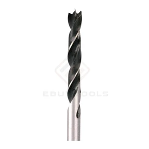 5pcs Quick Change Hex Shank Brad Point Drill Bit Double Groove Three-Pointed Wood Drill Bit