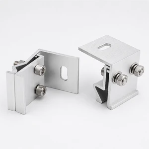 Aluminum Alloy Metal Roof Clamp SUS304 Bolts Non -penetrating Solar Carport Accessories and Installation Components Hardware