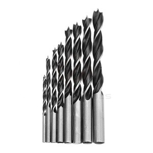 Professional Carpenter High Carbon Steel Three-point Drill Bits 3-10mm Woodworking Twist Drill Bit Set for Wood Plank Drilling