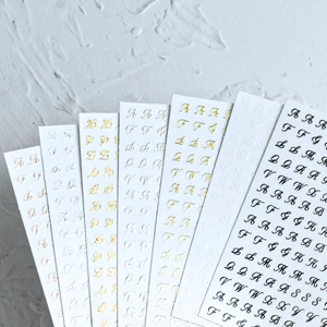 Fashion Word Laser Nail Decals Logo Nail Stickers DIY Nail Art Decoration