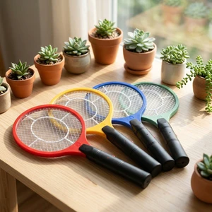 Electric Handheld Bug Zapper Insect Fly Swatter Racket Portable Mosquitos Killer Pest Control for Bedroom Outdoor