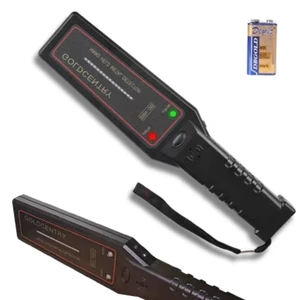 High Sensitivity 75KHz Handheld Metal Detector Pinpointer DC 7-12V Audible/Vibration Alarm Waterproof Security Scanner Made