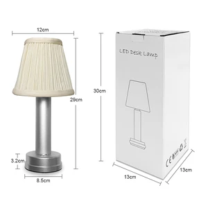 Bedroom Bedside Luxury Led Touch Control Fabrics Table Lamp Modern Desk Night Light Decoration for Home