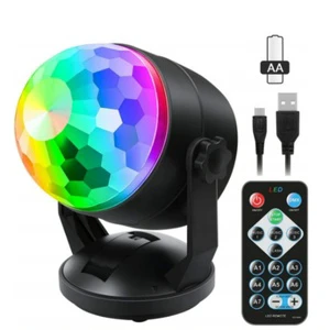 RGB Disco Ball Light Party Decorations Lights, USB LED Mini Sound Activated DJ Dance Stage Light