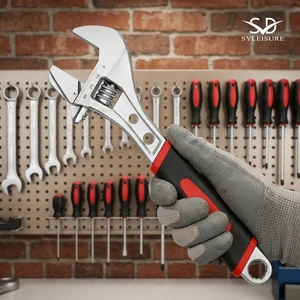 Durable Hand Tools Adjustable Wrench Carbon Steel Torque Capacity Straight Handle Industrial & DIY Grade