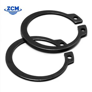 DIN471 Electronic Clip Black Spring Steel Open-End Locking Washer C-Type Retaining Ring 65mn Material Heavy Industry Use