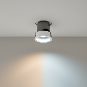 UGR16 Low Glare COB LED Downlight 15W Ra90 IP54 Modular Recessed Cutout 75mm Adjustable Beam for Hotel Villa Home