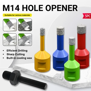 Premium Customizable 5PC Diamond Core Hole Saw Set M14 Vacuum Brazed Ceramic Tile Drill Bit