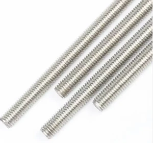 Stainless Steel 304 M8 M10 M12 M16 Threaded Rod Full Thread Stud Bolt with UNF Round Head Galvanized Treatment