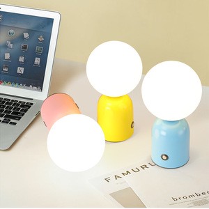 Nordic LED Table Lamp Rechargeable Touch Switch Stepless Dimming Night Light for Bedroom Bedside Desk Decoration Table Lights