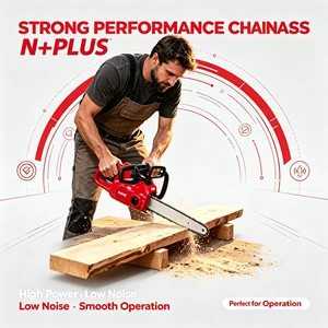 Nplus Eco-Friendly Zero Emission Electric Lithium Chainsaw Low Noise Handheld High Efficiency Chain Saw