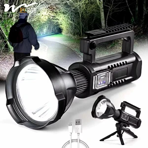 Super Bright 100000 Lumens LED Rechargeable Fishing Light Long Range Searchlight Waterproof Torch Lamp
