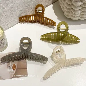 Wholesale TOP Quality Cheap 13cm Large Hair Claw Fashion Solid Color Acrylic Women Big Hair Claw Clip Accessories