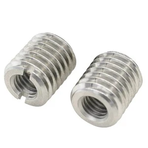 SS304 Stainless Steel M2-M16 Slotted Self-tapping Thread Insert Nut Threaded Sleeve Internal And External Tooth Nut
