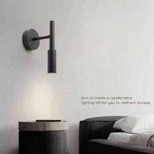 Modern Decorative LED Wall Light Living Room Headboard Lamp Black White Bedroom Beside Wall Lamp