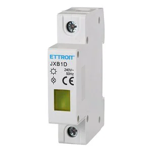 230V Yellow Modular LED Indicator Light 1 DIN Module Signalling Lamp
