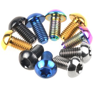 Wholesale High Quality Rotor Bolt T25 M5x10 Titanium Screw GR5 TC4 Ti-6al-4v Titanium Fastener For Bicycle