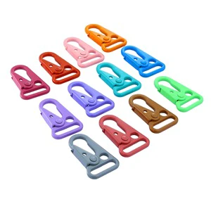 Qiannuo Zinc Alloy 12 Pieces Enlarged Mouth Clip Sling Clasp Olecranon Hook for Keychain Snap