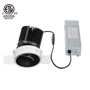 ETL 7-Year Warranties LED Downlight 75mm Cut-Hole Trimless Anti-Glare Matt White Color with IP54 Rating 90mm Cutout