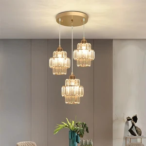 Modern Chandeliers Lamp Balcony Corridor Simple Single Head Crystal Pendant Light for Home