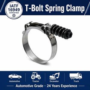 Federbandschelle T-Bolzen-Schelle Stainless Steel 304 Polished Heavy-Duty Bolt Spring Clamp for Trucks Inch/Metric Customized