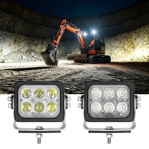 Heavy Duty Equipment Mechanic square Construction Industrial Excavator Bright IP68 Waterproof Aluminum 60W 5700lm Led Work Light