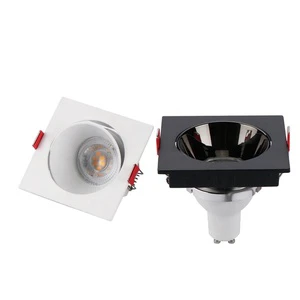 New Arrival Modern Aluminum Rectangular Adjustable Square Recessed LED Downlight With GU10/MR16/GU5.3 IP33 3-7W