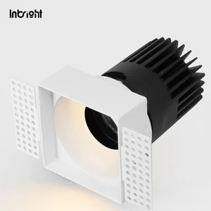 Square Trimless LED CCT Downlight 10W 20W 28W IP65 Adjustable Dali Dimmable Recessed Spotlight