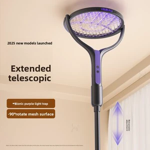 2025 New Adjustable Electric Rechargeable Foldable Mosquito Racket & Swatter Light Ultra-Strong For Household Use Wholesale