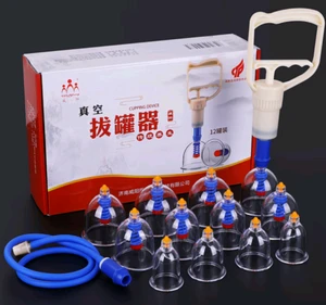 Plastic Vacuum Cupping Cups Strong Suction Acupuncture Massage Cupping Set Aspirating Treatment Sucker 12pcs/set