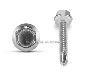 Factory Direct Carbon Steel Self-Tapping Screws Zinc Finish Corrosion Resistance Hex Flange Drill Metric Drill Tail Screw