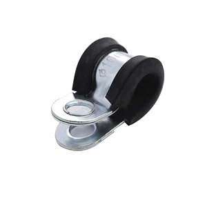 304 Stainless Steel Rubber Cushioned Insulated P R Type Loop Cable Pipe Holder Clip Clamp 1/4