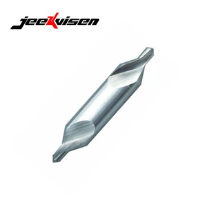 JEEKVISEN High-Speed Steel Center Drill Bit 120 Point Angle Super Life Tialn Coating 4/6 Shank Diameter 50/60mm Length Drilling