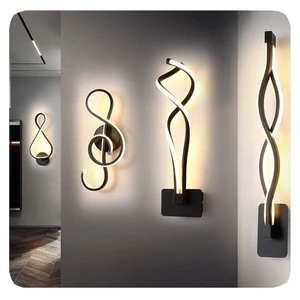 New Decoration Hotel Sconce Decorative Living Room Bedroom Interior Lights Fixture Led Modern Wall Lamps Lamp Iron Aluminum 95