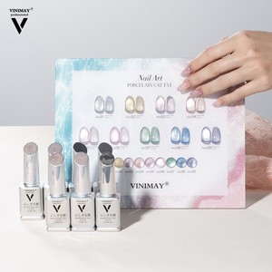 Vinimay Factory OEM ODM New Jelly Porcelain Moonlight Cat Eye Gel Polish Set 9 Colors Long Lasting Flash Wholesale Cat Eye Gel