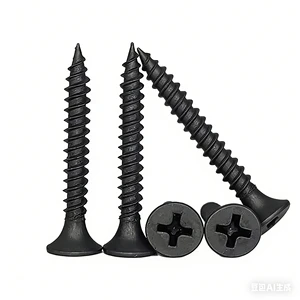Factory Direct Sales of High-strength Steel Metric Black Galvanized Cross Round Head Self-tapping Screws Suitable for Drywall