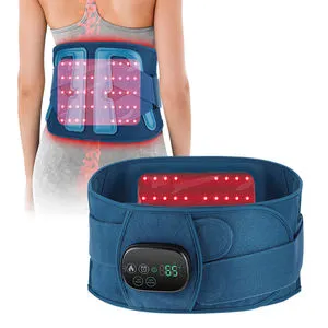 Wireless660nm 850nm Infrared LED Lumbar Pain Relief Back Support Belt Red Light Therapy Waist Massager Heat Body Leg Massage