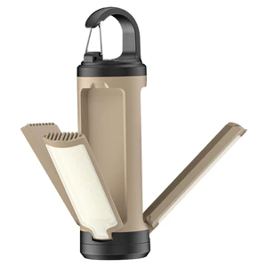 Portable Rechargeable Lithium 3-Leaf Side LED Camping Lantern 6000K Daylight White ABS Body 6-Mode Flashlight Dimmable IP20 FCC