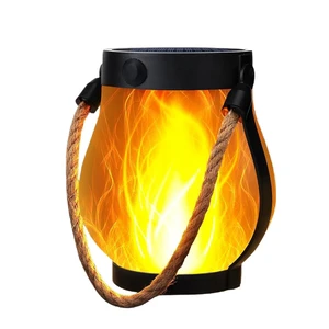 22LED Solar Camping Light USB Rechargeable Dancing Flame Lantern Outdoor Waterproof Hanging Vintage Retro Umbrella Desk Lamp