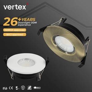 Fire Rated 4CCT Dimmable IP65 Recessed Downlight SMD Dual Wattage Adjustable LED Ceiling Lamp European Indoor Spot Lighting