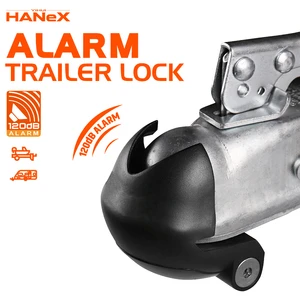 Universal Fit Alarm Trailer Hitch Lock Compatible With 25mm 51mm 59mm Couplers 120dB Anti-Theft Alloy Steel Security Lock