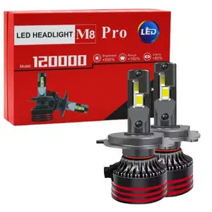 Hot Selling M8 Pro LED Headlight 9005/9006 H1 H4 H7 9012 Car Lights with 6000k Color Temperature Driving Light