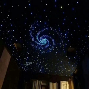 Starry Night Fiber Optic Ceiling Light LED Twinkle Star Light with Optical Fiber Cable for Bar Cinema Stage Interior Decor
