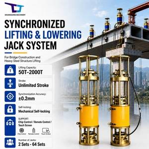 Unlimited Stroke Synchronous Lifting Unified Hydraulic Jacking System for Building Elevation and Moving