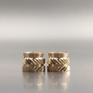 Knurled Brass Insert Nut Hot Melt Threaded Bushing for Plastic Injection Molding Octagonal Twill M2 M3 M4 M5 M6